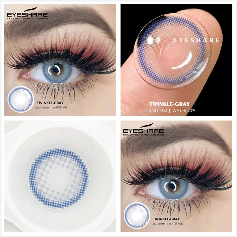 Rynx | 1 Pair Colored Lenses Ocean Colored Contact Lenses Beautiful Pupil Makeup Contact Lens Annual Use Cosmetic Beauty Eye Lenses