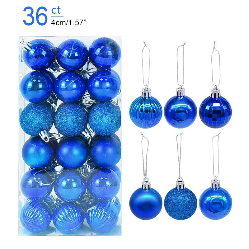 Rynx 1box Christmas balls Christmas tree decoration ball Xmas hanging tree ornament home party decor New Year gift Noel Navidad
