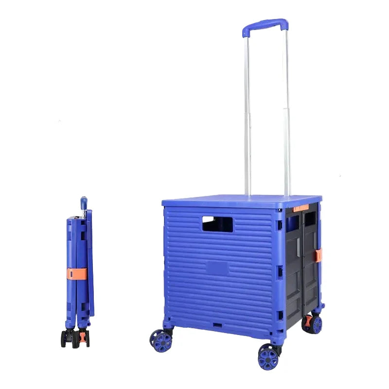 Lisslune | Folding Shopping Trolley with Silent Wheels – EasyCart