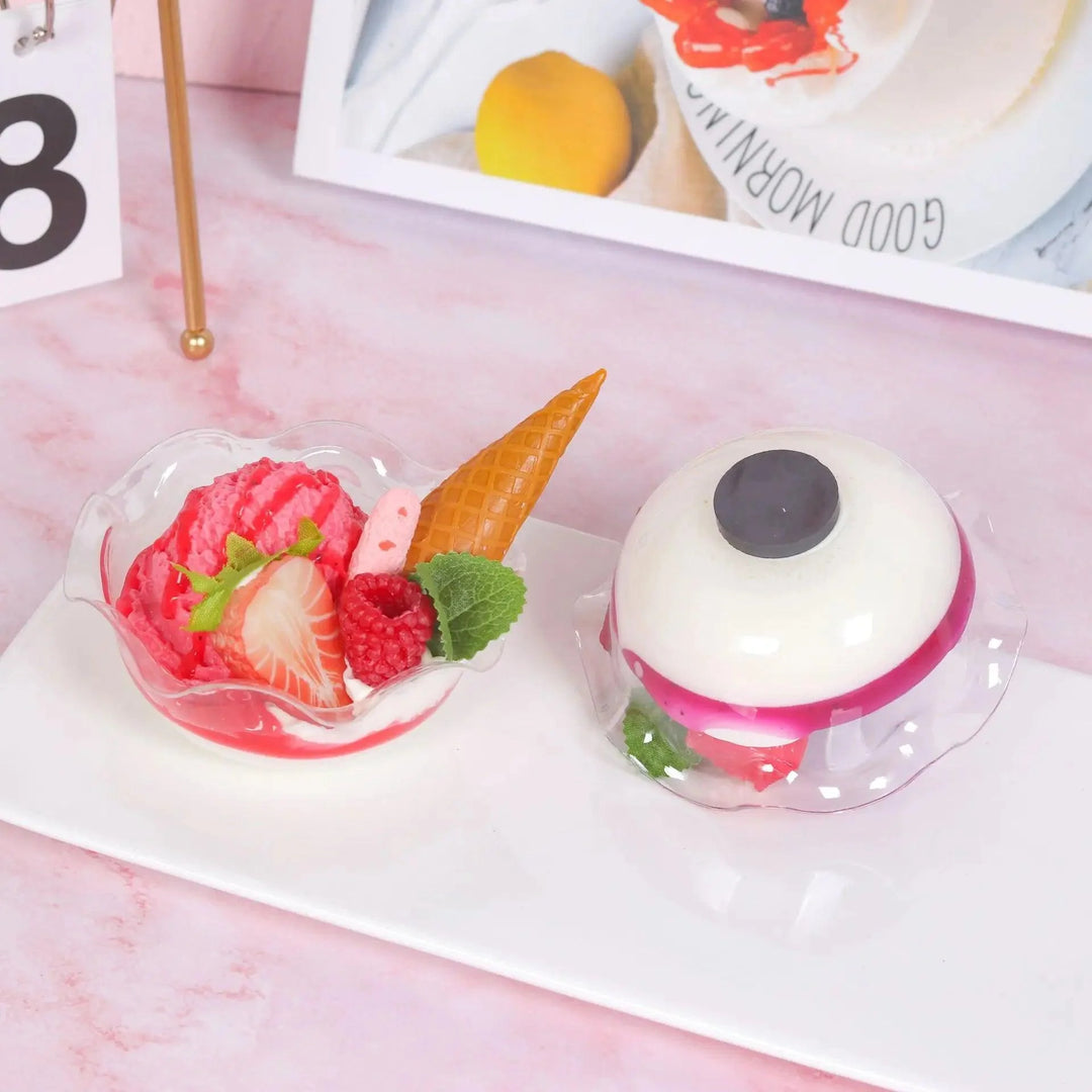Lisslune | Realistic Synthetic Ice Cream Cake Decoration for Photography and Home Aesthetics - FCYY-044