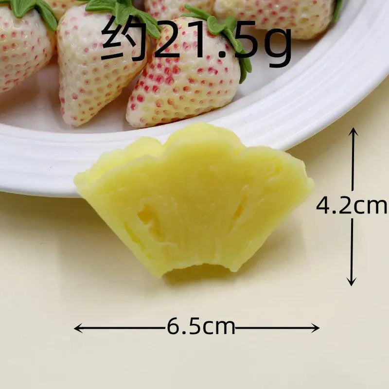 Lisslune | Lively PVC Pineapple Slice - Life-like Artificial Fruit Decoration for Parties and Dessert Tables