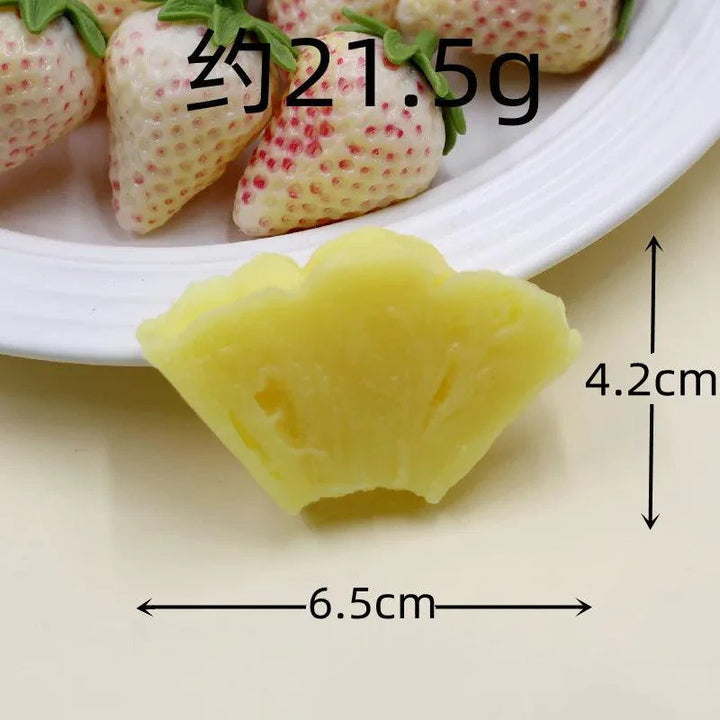 Lisslune | Lively PVC Pineapple Slice - Life-like Artificial Fruit Decoration for Parties and Dessert Tables