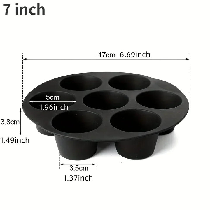 Lisslune | Silicone Muffin Pan for Air Fryer – Non-stick & Flexible for Muffins, Cupcakes & Snacks