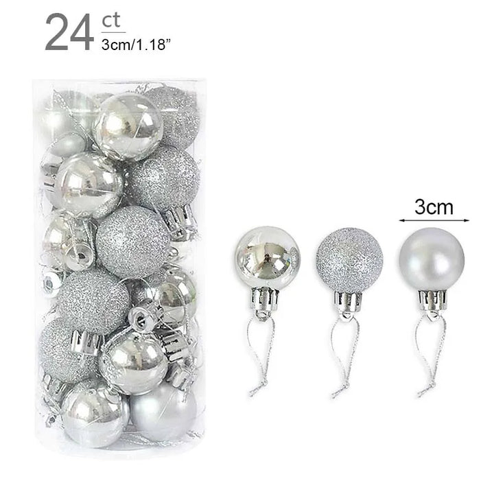 Rynx 1box Christmas balls Christmas tree decoration ball Xmas hanging tree ornament home party decor New Year gift Noel Navidad