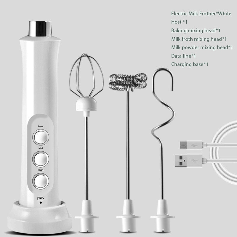 Lisslune | 3in1 Portable Rechargeable Milk Frother Foam Maker