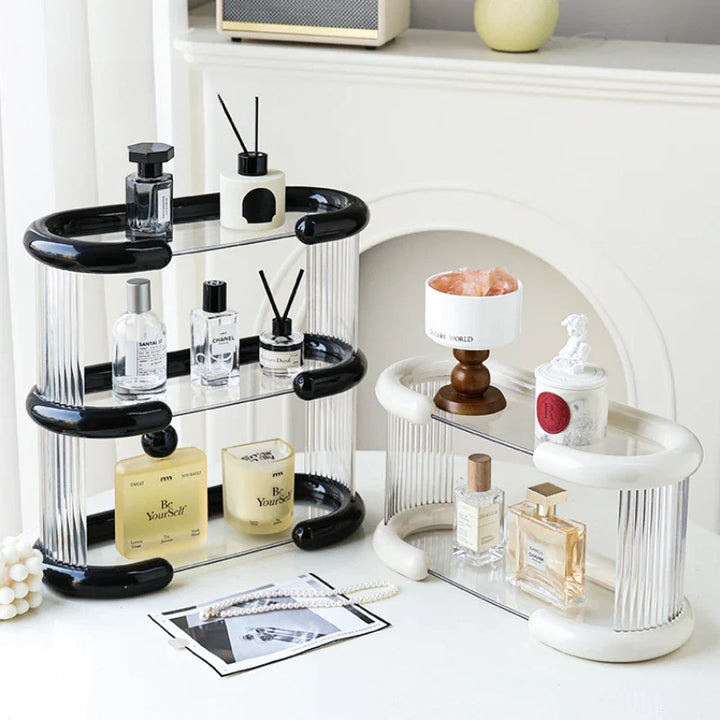 Rynx | Acrylic Perfume Storage Organizer Shelf Multi-Layer Doll Display Stand Holder Transparent Desk Hall Storage Box Organizer
