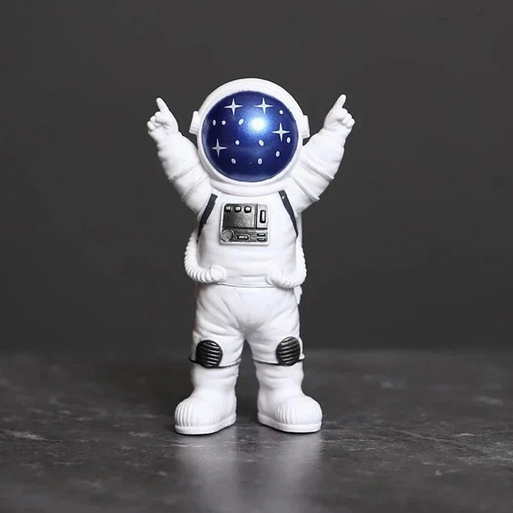 Lisslune | Resin Astronaut Figure Statue Space Traveler Sculpture Educational Toy Desk Decoration Astronaut Model For Children Gift