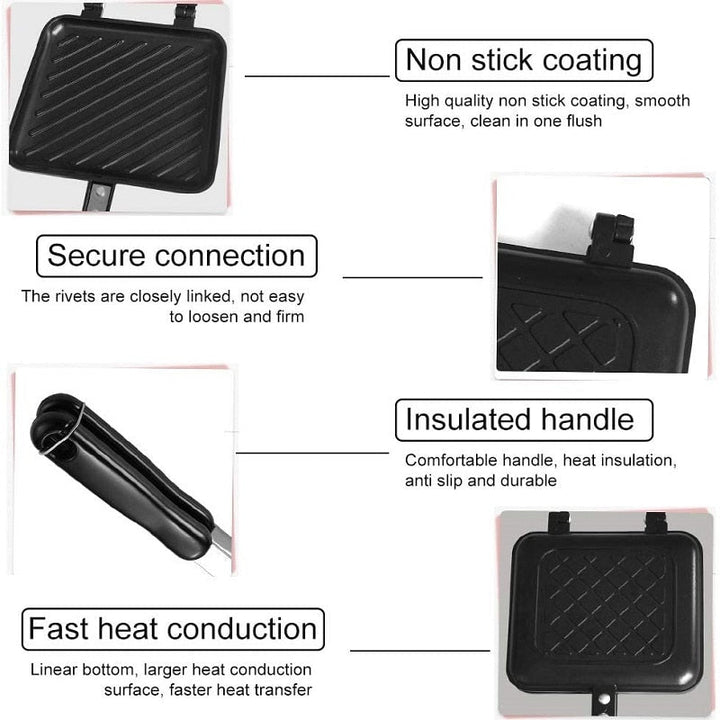 Lisslune | Double Sided Non-Stick Sandwich Maker Pan