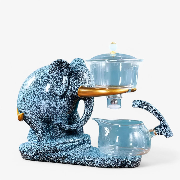 Lisslune | Elephant Glass Tea Set with Heat-Resistant Pot