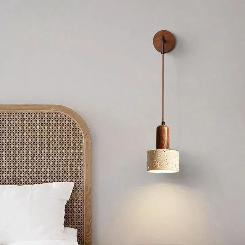 Lisslune | Wabi-Sabi Stone Wall Lamp – Warm LED Light