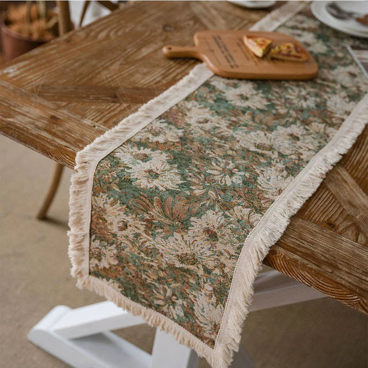 Rynx Sunflower Table Runner, Jacquard Craft Tea Table Decoration, Party Wedding, Holiday Decoration Best Choice