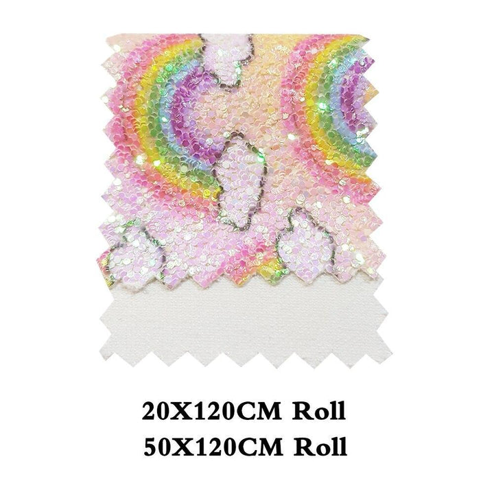 Lisslune | Glittering Rainbow Synthetic Leather Crafting Roll - Ignite Your Imagination with a Splash of Color
