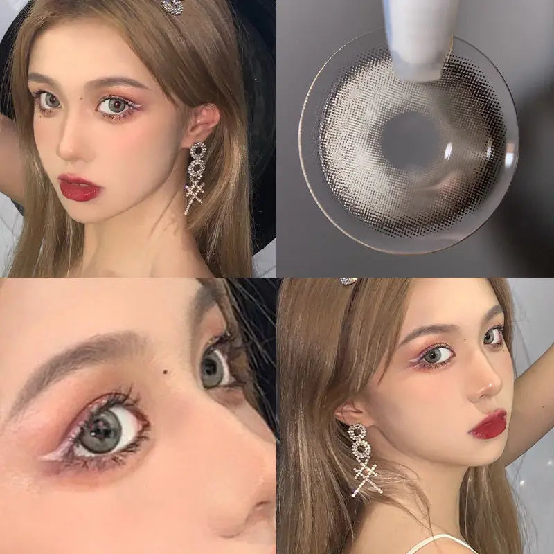 Rynx | 2pcs Annual Colored Contact Lenses Myopia Pupils Cosmetic Beauty Contact Lenses for Eyes Soft Round Lens