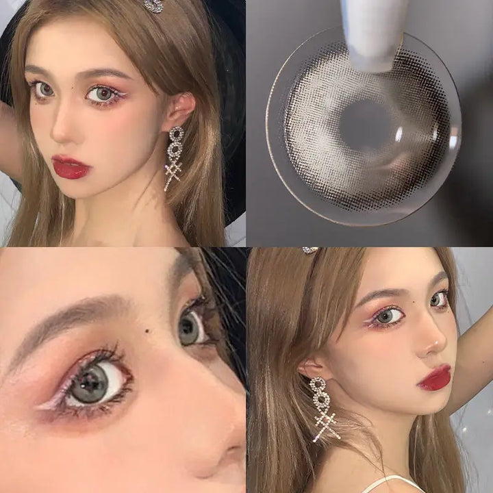 Rynx | 2pcs Annual Colored Contact Lenses Myopia Pupils Cosmetic Beauty Contact Lenses for Eyes Soft Round Lens