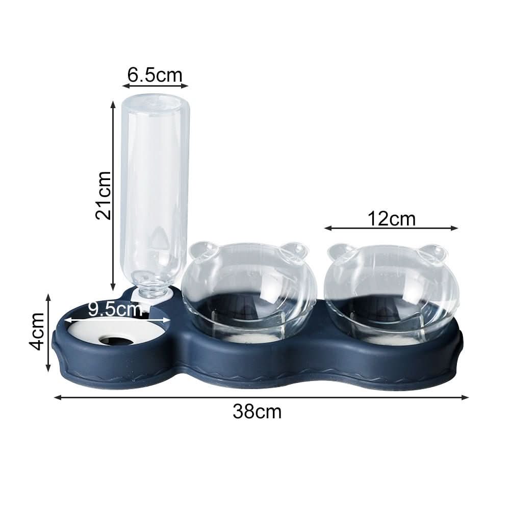 Lisslune | KARLFEAST – 3-in-1 feeding station with water dispenser & elevated bowl