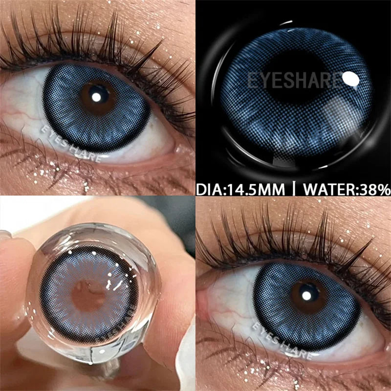 Rynx | 1 Pair of Colorful Contact Lenses for Eye Fashion High-Quality Lenses Blue Lenses Green Contact Lenses Annual Cosmetic Eye Contact Lenses