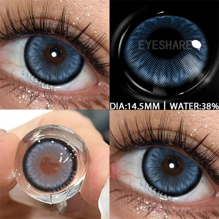 Rynx | 1 Pair of Colorful Contact Lenses for Eye Fashion High-Quality Lenses Blue Lenses Green Contact Lenses Annual Cosmetic Eye Contact Lenses