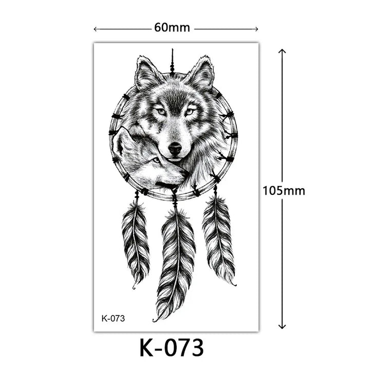 Rynx | New Temporary Tattoo Stickers Sexy Totem Butterfly Dreamcatcher Transfer Flash Tattoo Women Neck Hand Body Art Artificial Tattoos Men