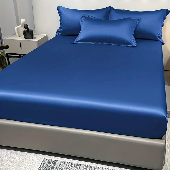 Lisslune | SatinDreams Luxury Fitted Sheet | Silky Satin Bed Sheet | Breathable & Cooling | Wrinkle-Free | Easy Care