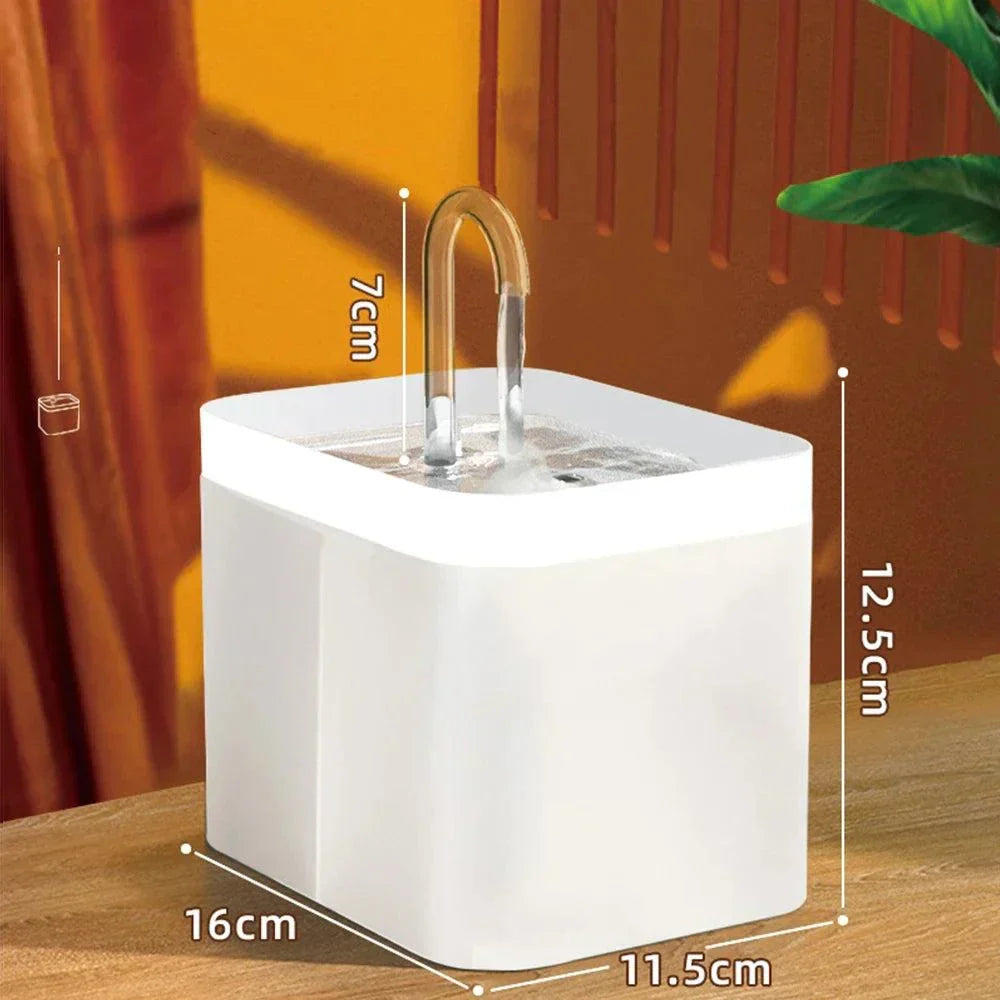 Lisslune | Ultra-quiet Pet Water Fountain with Intelligent Filtration - 1.5 l Stainless Steel