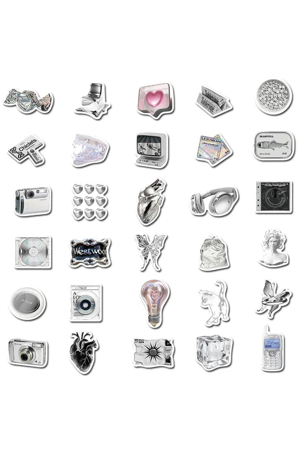 Lisslune | Silver Graffiti Sticker
