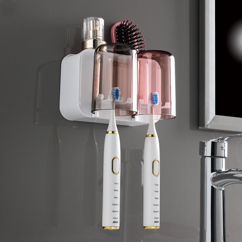 Lisslune | Wall-Hanging Mouthwash Cup Toothbrush Holder