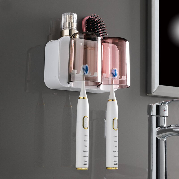 Lisslune | Wall-Hanging Mouthwash Cup Toothbrush Holder