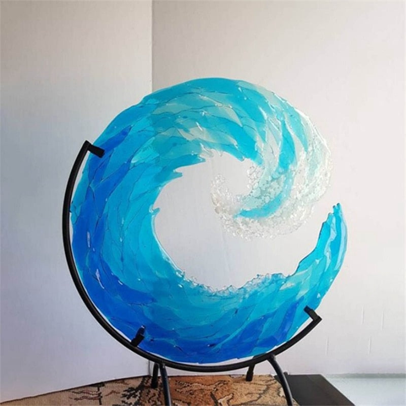 Lisslune | WaveFlow artistic glass art of the majestic sea