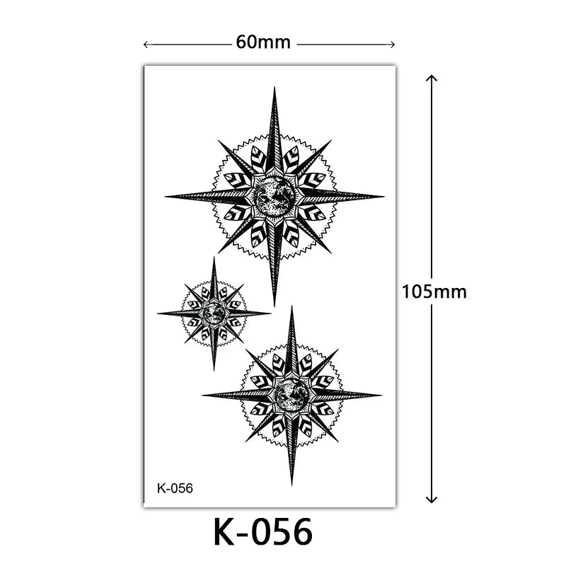 Rynx | New Temporary Tattoo Stickers Sexy Totem Butterfly Dreamcatcher Transfer Flash Tattoo Women Neck Hand Body Art Artificial Tattoos Men
