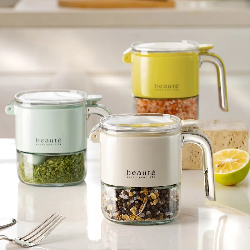 Lisslune | Square Glass Seasoning Dispenser Bottle