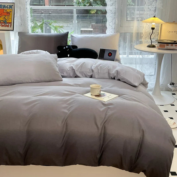 Rynx | Ins Gradient Bedding Sets Duvet Cover Sheet Set with Pillowcase Bedding Set for Queen/King Size Bed bedspreads