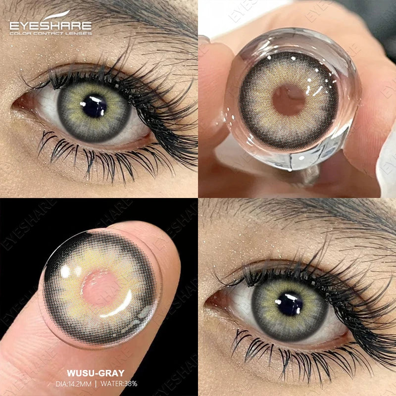Rynx | Color contact lenses for eyes 1 pair High-quality grey lenses cosmetic blue eyes contact lenses annual cosmetic green eye lens