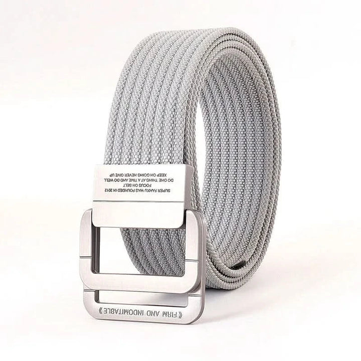 Lisslune | Unisex Canvas Belt – Double Metal Ring Buckle, Adjustable