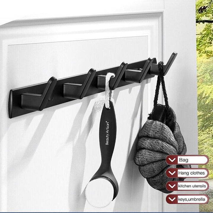Lisslune | Over-Door Aluminum Hook Organizer: Stylish Storage Solution for Kitchen and Bathroom