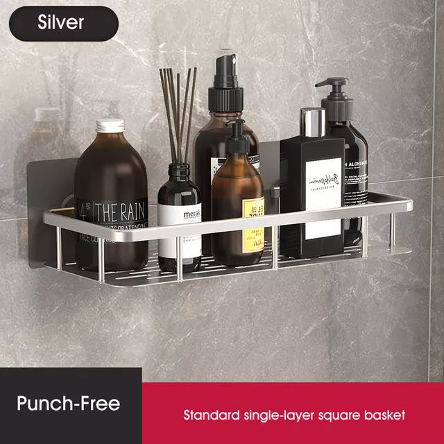 Lisslune | Stylish & Practical No-Drill Shower Corner Shelf – Space-Saving Bathroom Storage Rack
