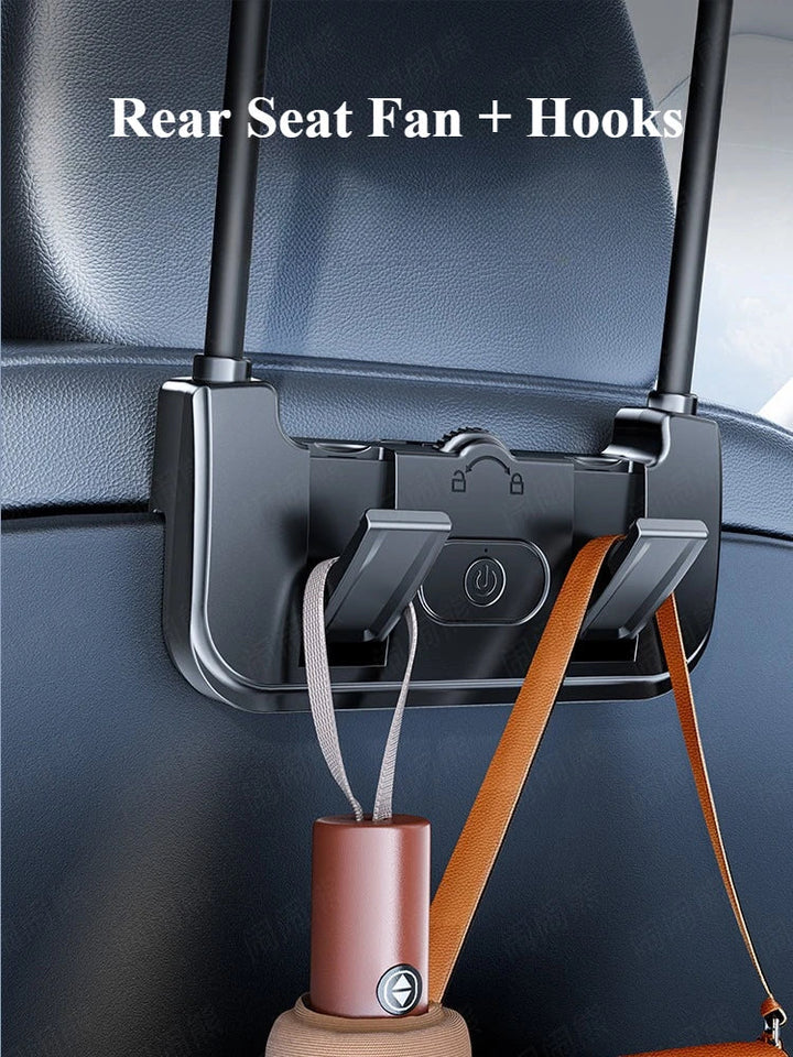 Lisslune | Dual-Head Rear Seat Fan – Eary – (USB-C Rechargeable)