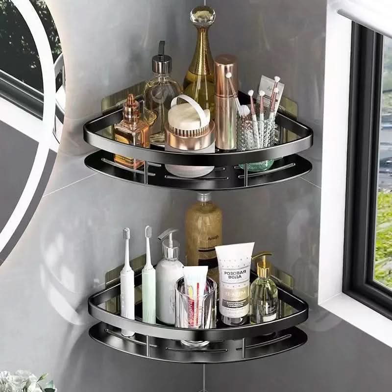 Lisslune | No-Drill Aluminum Corner Shelf for Bathroom