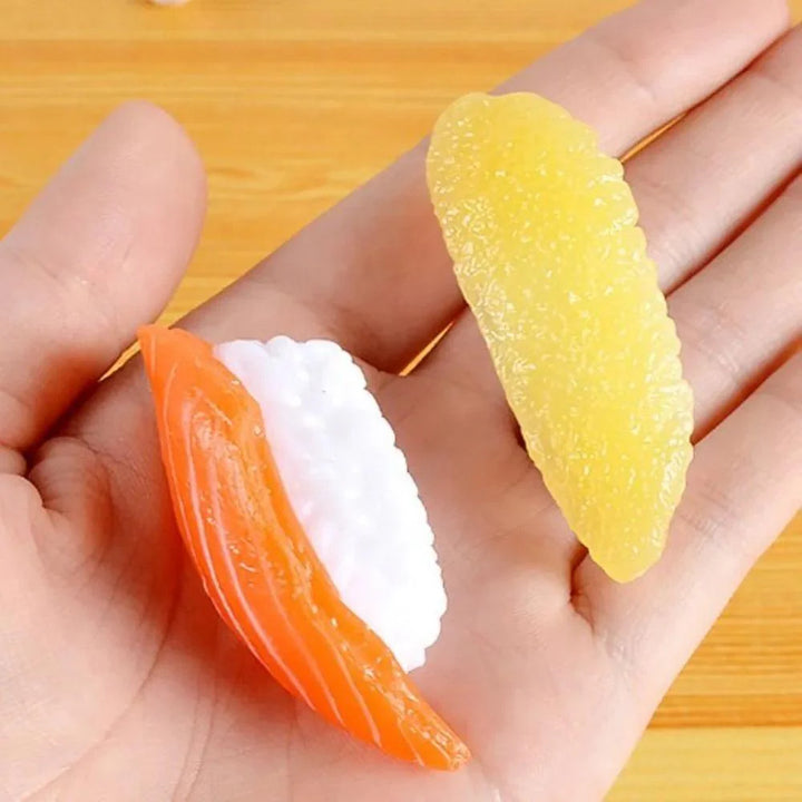 Lisslune | Realistic Artificial Sushi Set - 10pcs Decorative Japanese Rolls for Photography and Home Styling