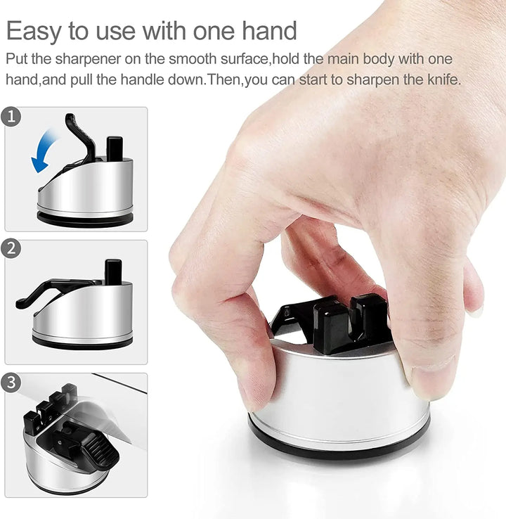 Lisslune | Non-Slip Pocket Size Chef's Quick Knife Sharpener