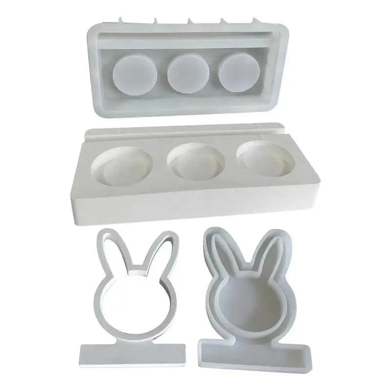 Lisslune | 3D Hollow Easter Bunny Candle Silicone Mold for Handmade Crafts and Resin Art