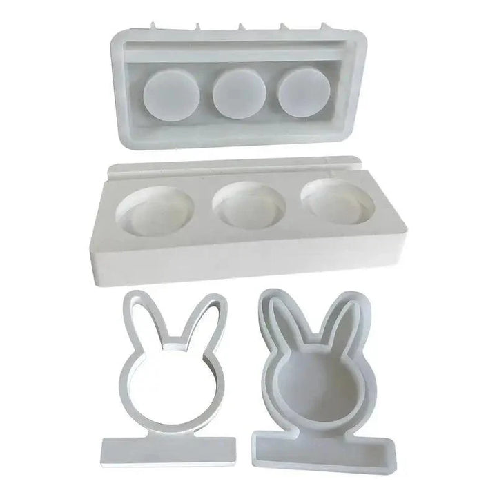 Lisslune | 3D Hollow Easter Bunny Candle Silicone Mold for Handmade Crafts and Resin Art