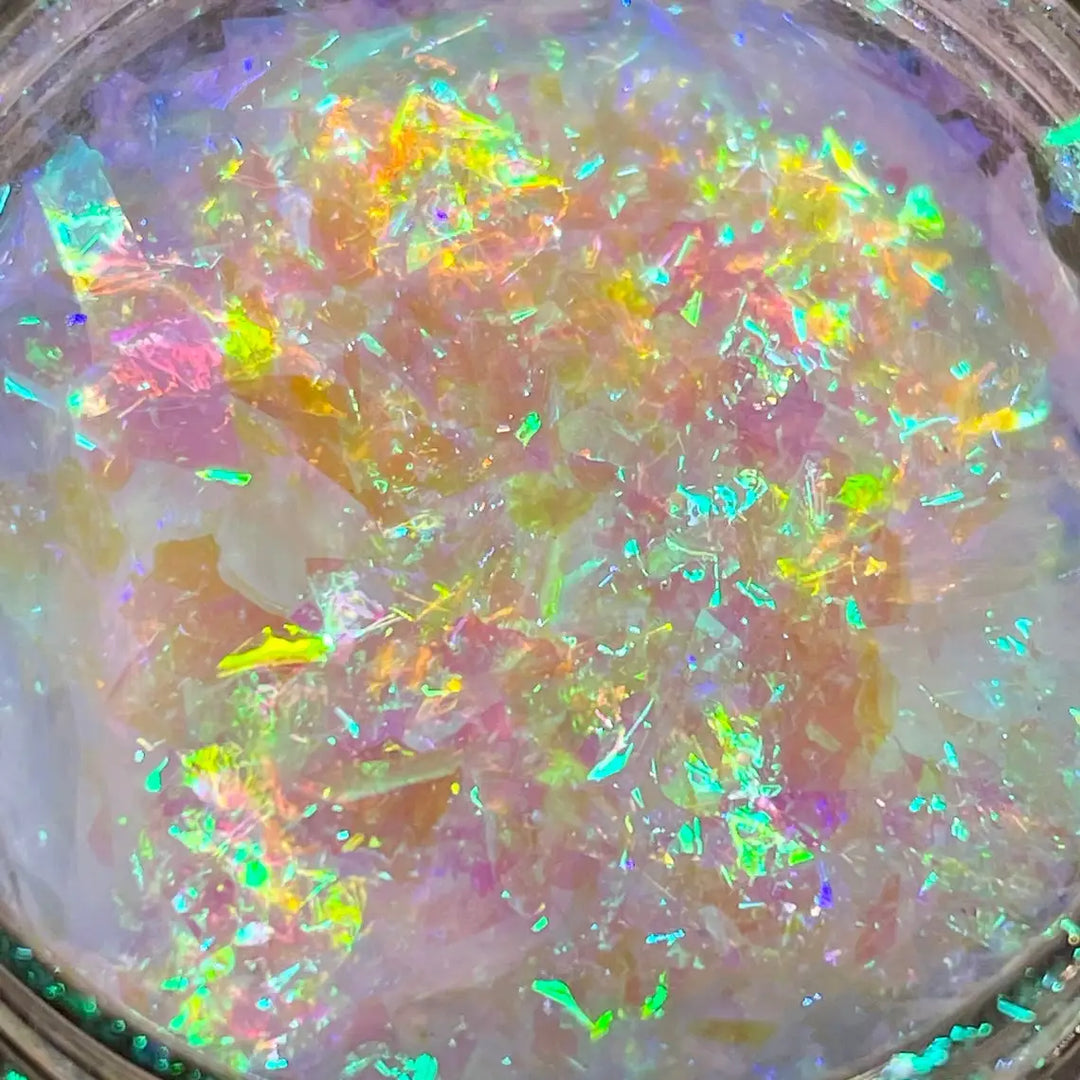 Rynx |1Jar Aurora Chameleon Snowflake Ultra-Thin Iridescent Nail Sequins Holographic Opal Eyeshadow Ice Glitter Nail Chameleon Flakes