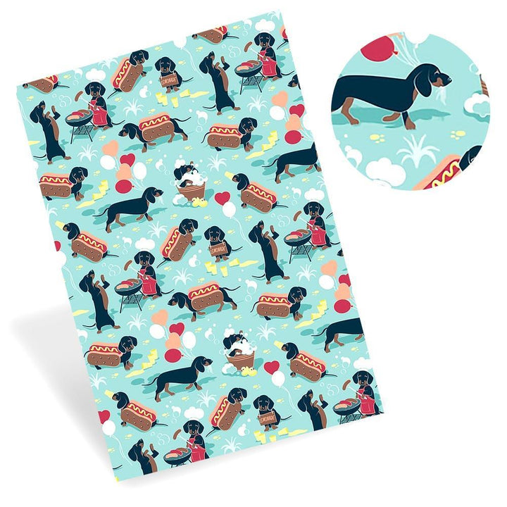 Lisslune | Artistic Synthetic Leather Craft Sheets with Playful Pet Patterns - DIY Creative Kit
