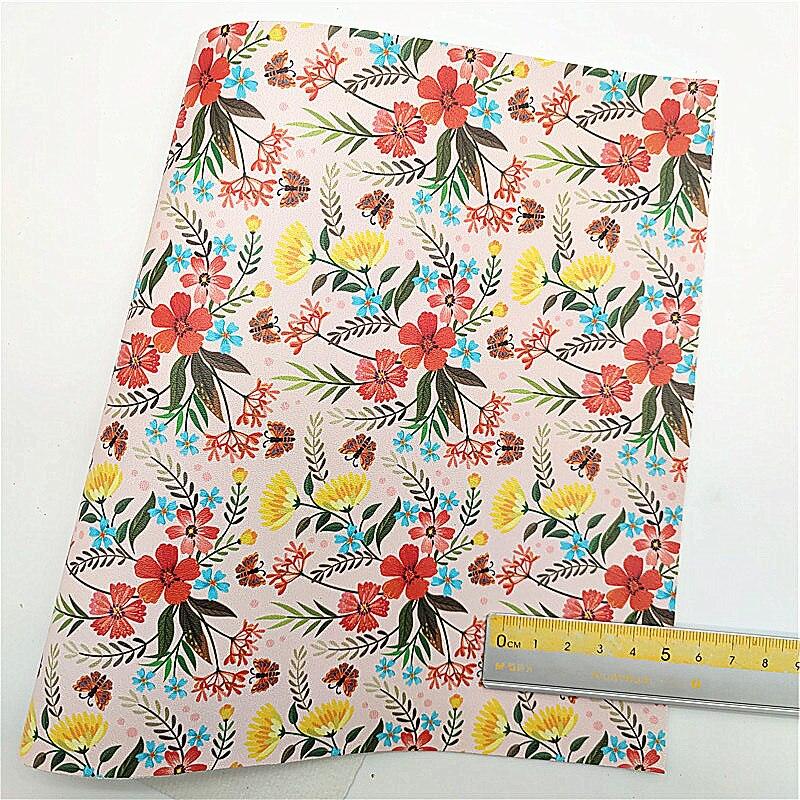 Lisslune | Spring Rabbit & Flower Synthetic Leather Craft Kit - Bright Prints for Creative DIY Projects