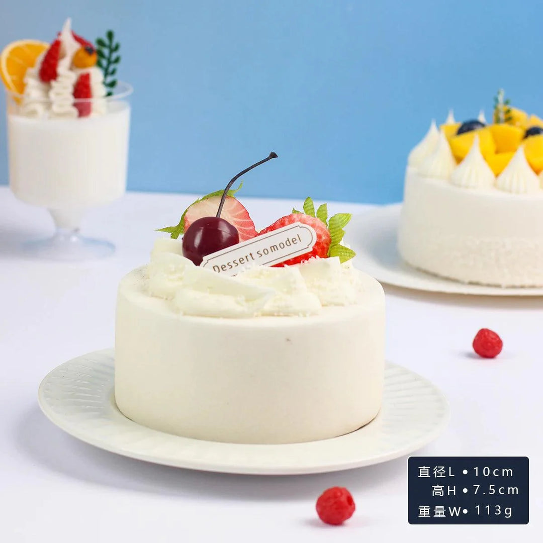 Lisslune | Realistic Synthetic Fruit Cake Model for Home Decor and Photography - 1 pc. FCYY-MIX2