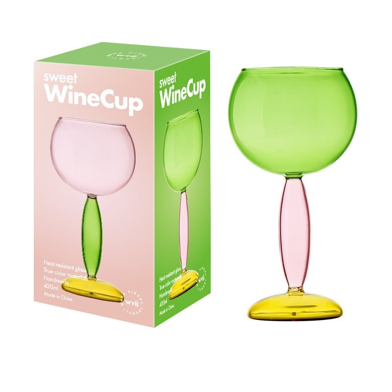 Lisslune | Borosilicate 3-Color Glassware - Wine Glass