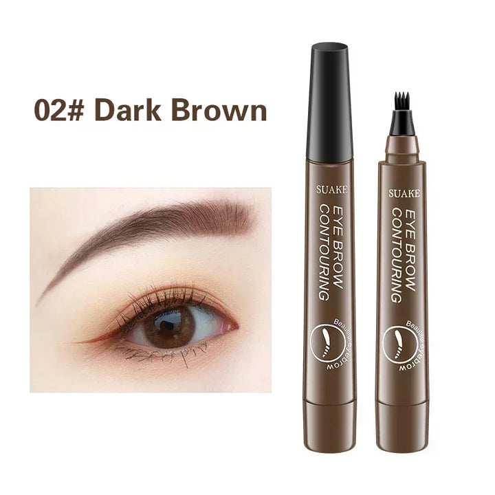 Rynx | 4-Point Eyebrow Pencil Makeup for Women Waterproof Liquid Eyebrow Pencil Makeup Long-lasting Cosmetics Microblade Eyebrow Pencil