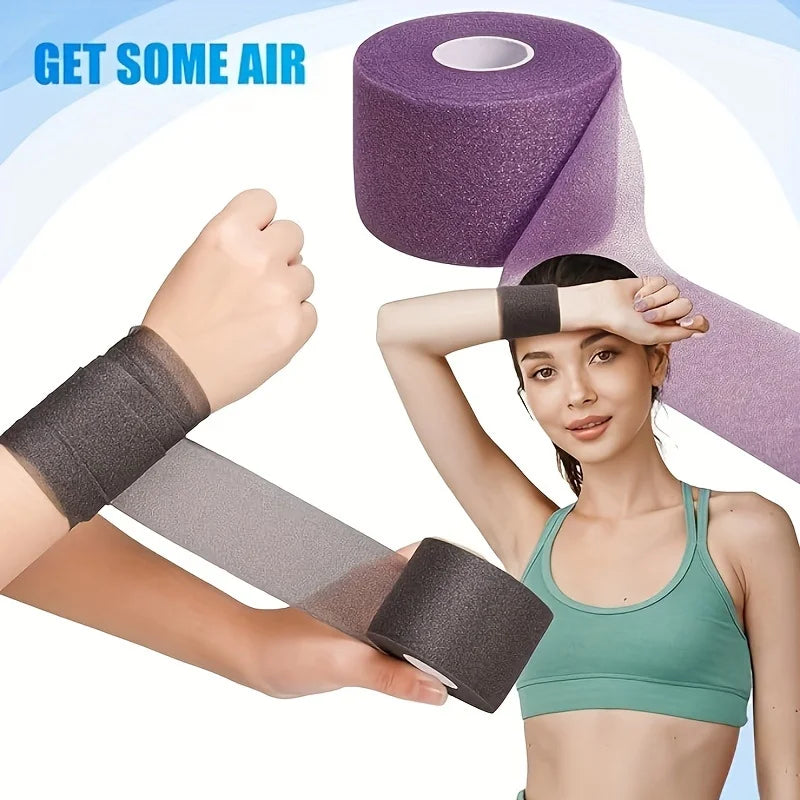 Rynx | 1 roll sports tape white patch band self-adhesive bandages elastic tape flexible stretch bandages for sports knee, wrist sprain