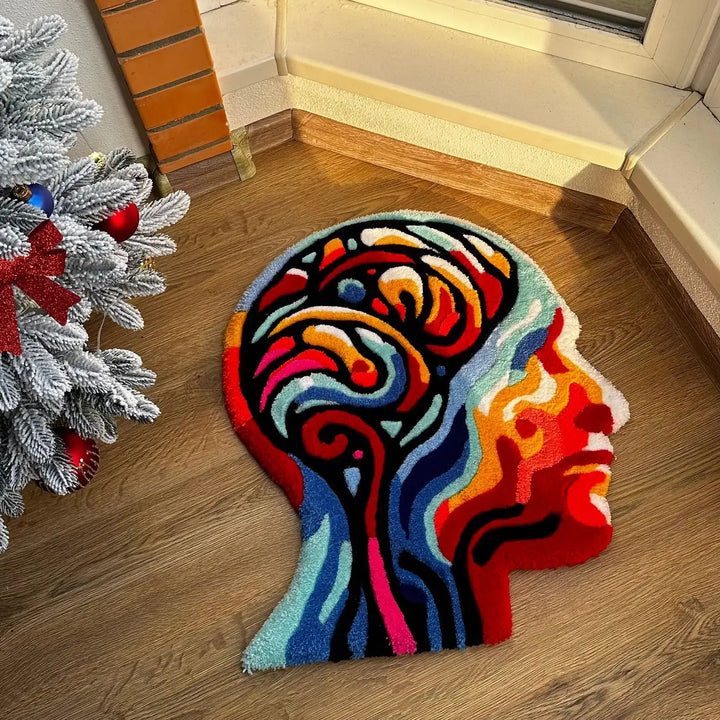 Rynx | Colorful Artificial Cashmere Thick Carpet Digital Printing Technique Simple Housewarming Gift Handcrafted Non-Slip Decorative Carpet