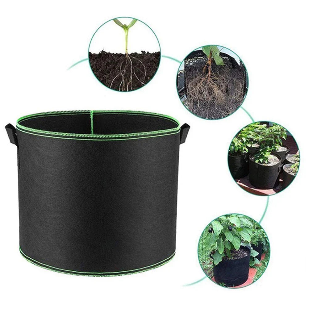 Lisslune | Planting bag made of nonwoven fabric – Robust garden container with handles for plants